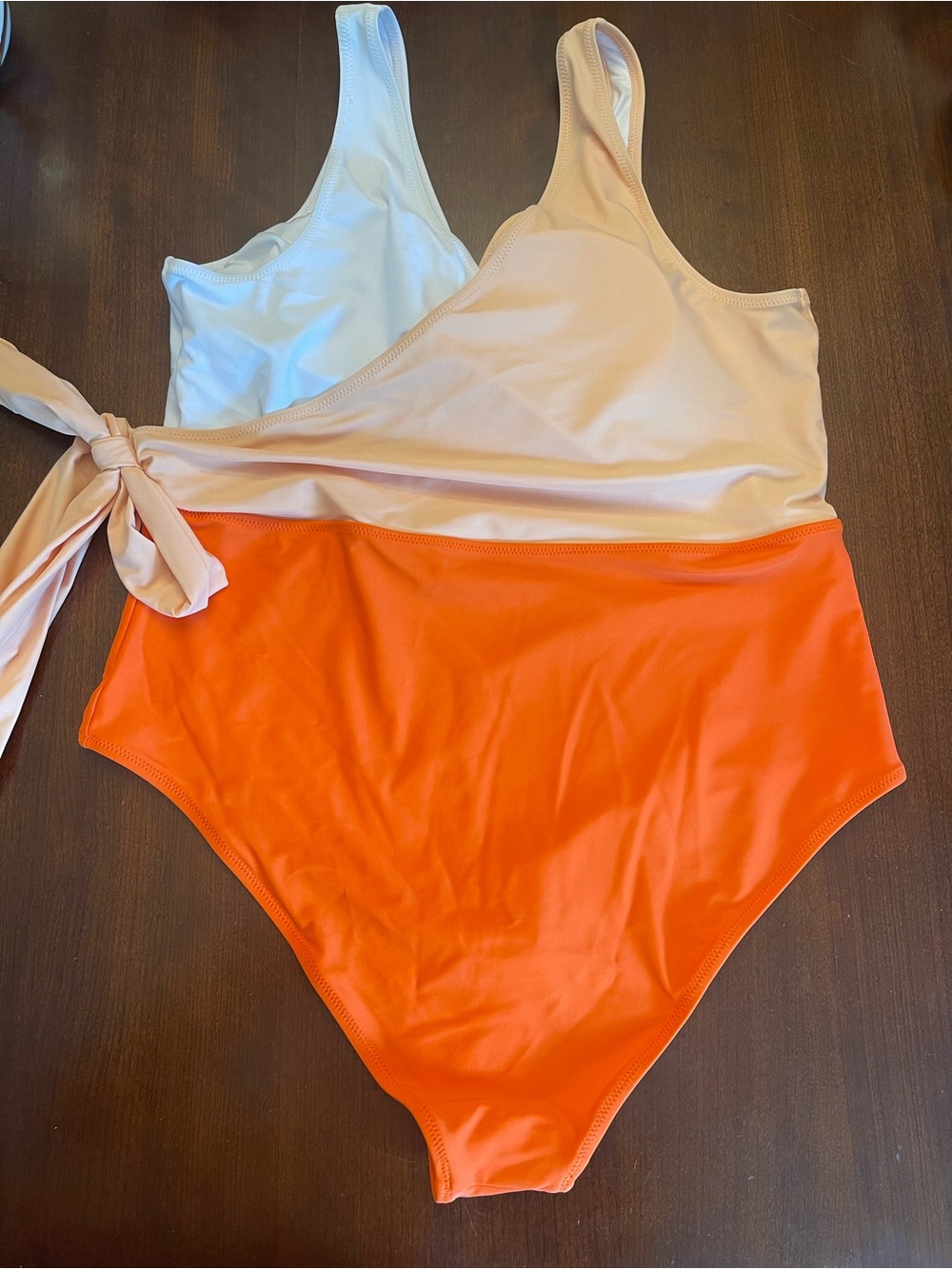 CUPSHE One Piece Swimsuit Wrap Color Block Tie Wrap NWT - Picture 5 of 13